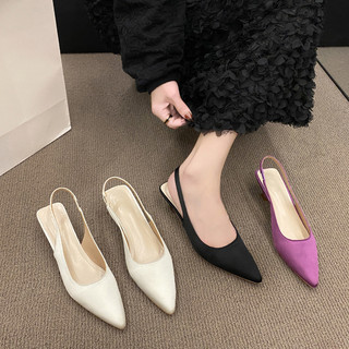 Giày gót thấp mũi nhọn size lớn 35-42 thời trang công sở thanh lịch cho nữ