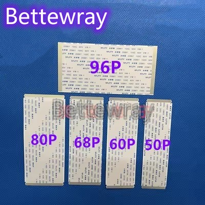 Mạ vàng cùng hướng có tai 50P 60P 68P 80P 96P 0.5MM bảng logic LCD sân Dòng kết nối FFC Có tai 50PIN