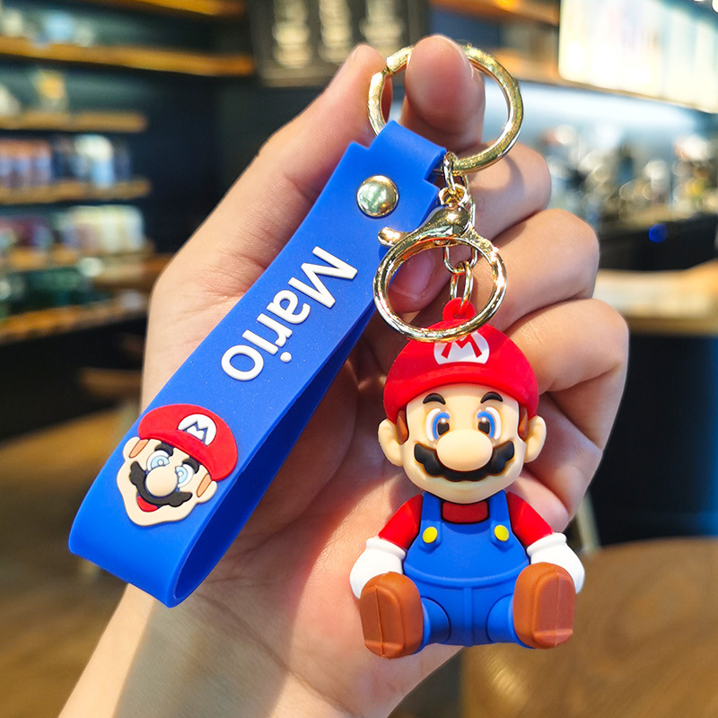 Móc Khóa Xe Hơi Hình Búp Bê Mario Dễ Thương