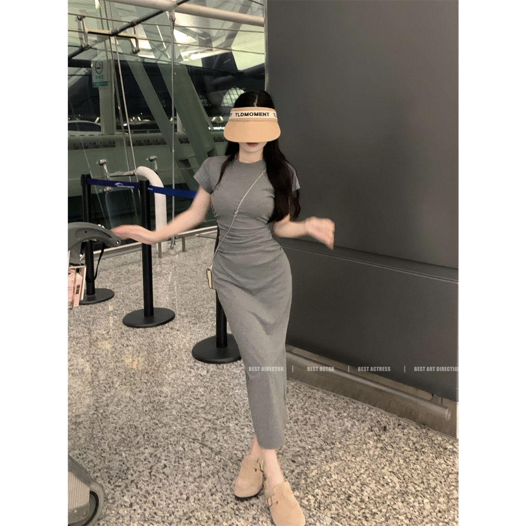 Đầm Ngắn Tay Xếp Ly Gợi Cảm Cho Nữ