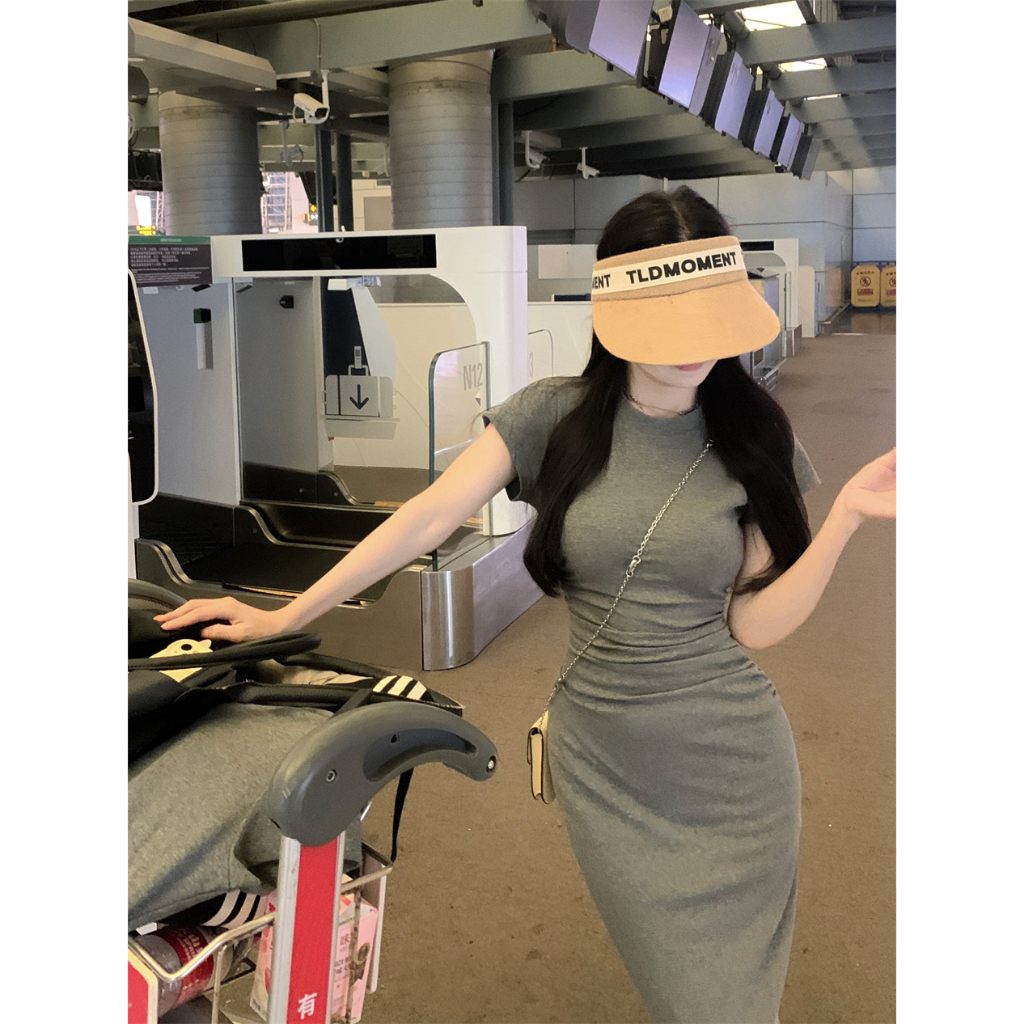 Đầm Ngắn Tay Xếp Ly Gợi Cảm Cho Nữ