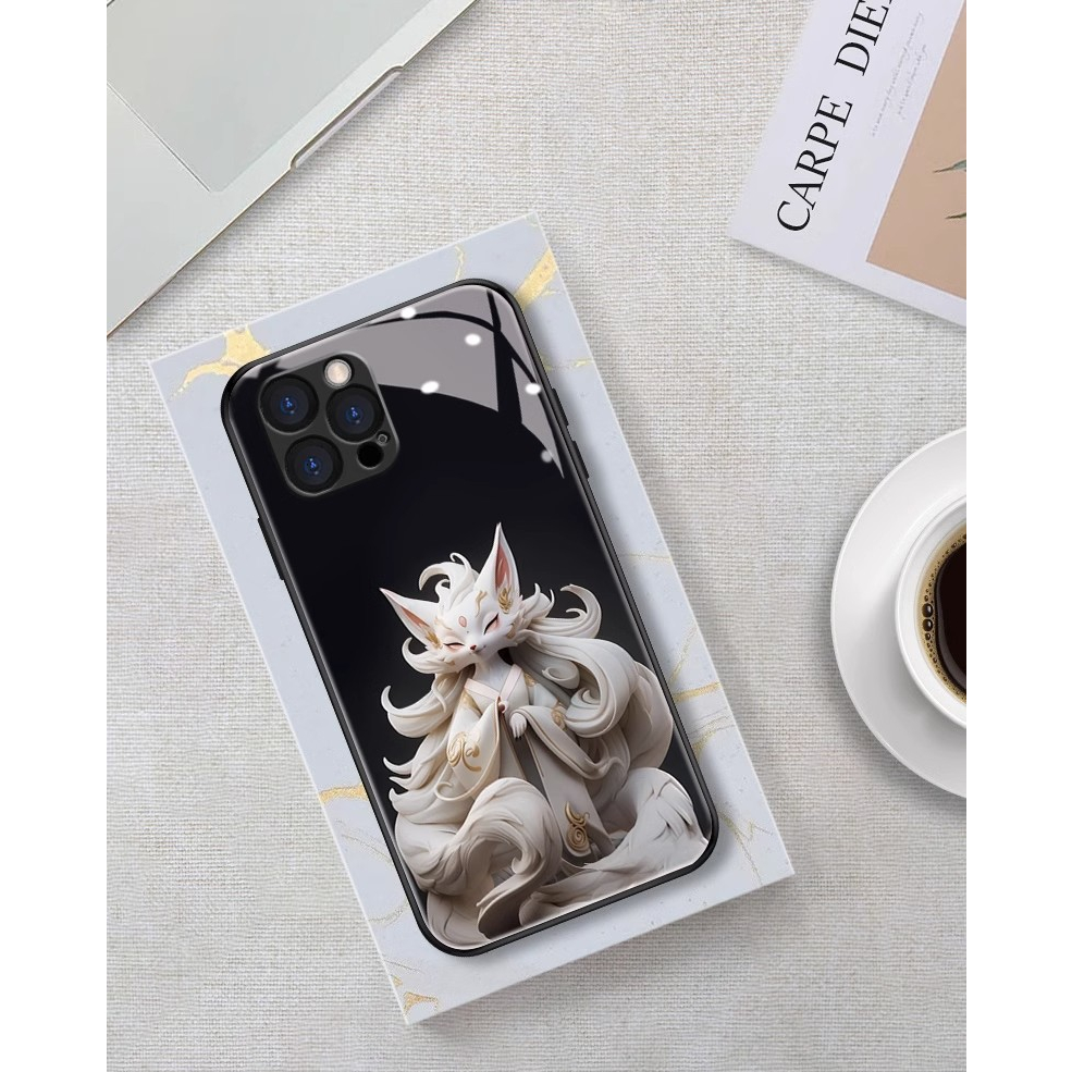 Ốp Điện Thoại Mặt Kính Hình Cáo Cho iPhone 11 pro 14 Promax 6s plus 13 12 mini XS max XR 7plus 8 SE X