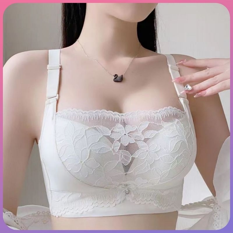 【Đường Zomidan】·Áo ống Nhật Bản Đồ lót độn dày Phụ nữ không có vòng thép Ngực nhỏ Đẩy lên Đồ lót ngực lớn Tập trung Đẩy lên Giữ ngực phụ Áo ngực có thể điều chỉnh Thoải mái và dễ mặc