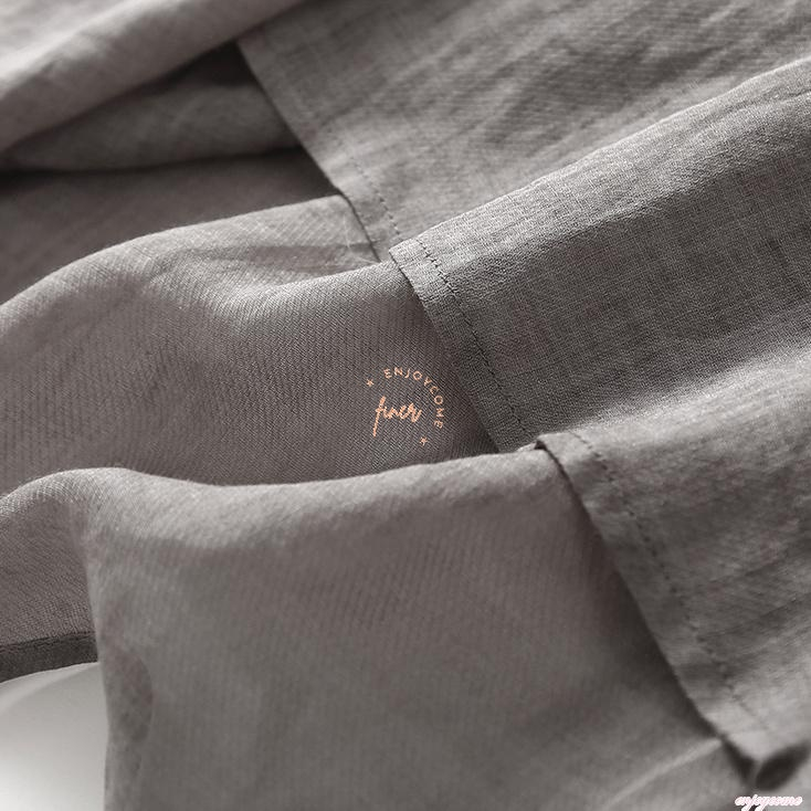 Đầm cotton Lanh Dài Vừa Dáng Rộng Xẻ Tà Thêu Họa Tiết Mùa Hè