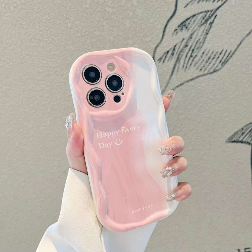 Ốp Điện Thoại Hình Mặt Cười Màu Gradient Cho iPhone 11 12Pro 13 14Promax 6 6splus 7 8Plus SE X XR XS Max 12 13mini 14Plus