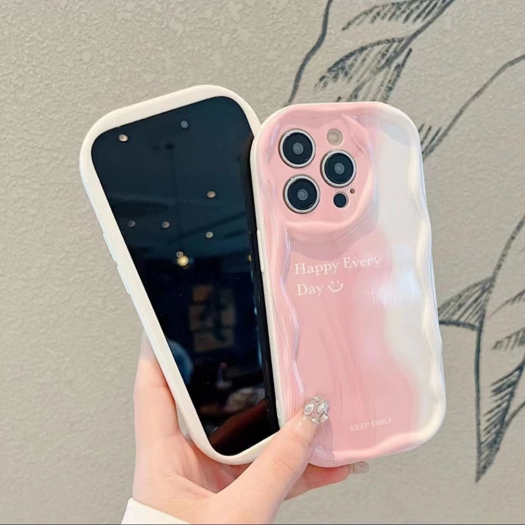 Ốp Điện Thoại Hình Mặt Cười Màu Gradient Cho iPhone 11 12Pro 13 14Promax 6 6splus 7 8Plus SE X XR XS Max 12 13mini 14Plus