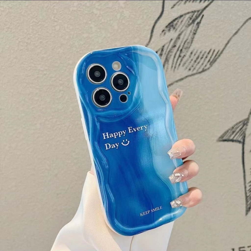 Ốp Điện Thoại Hình Mặt Cười Màu Gradient Cho iPhone 11 12Pro 13 14Promax 6 6splus 7 8Plus SE X XR XS Max 12 13mini 14Plus