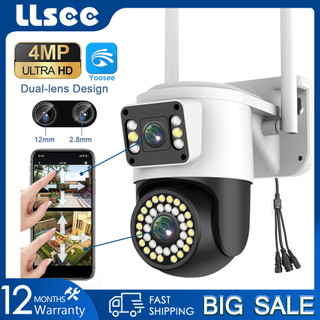 LLSEE, Camera Yoosee, 4k, 8MP, Camera kép, Camera ngoài trời 360 độ Yoosee, Camera wifi không dây, Cuộc gọi hai chiều, Tầm nhìn ban đêm đầy màu sắc, Theo dõi chuyển động AI.