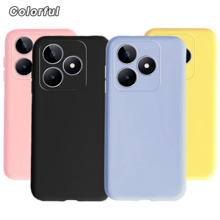 Ốp Điện Thoại Silicone Mềm Màu Kẹo Chống Sốc Cho Realme C53 2023 Narzo N53 C53 4G