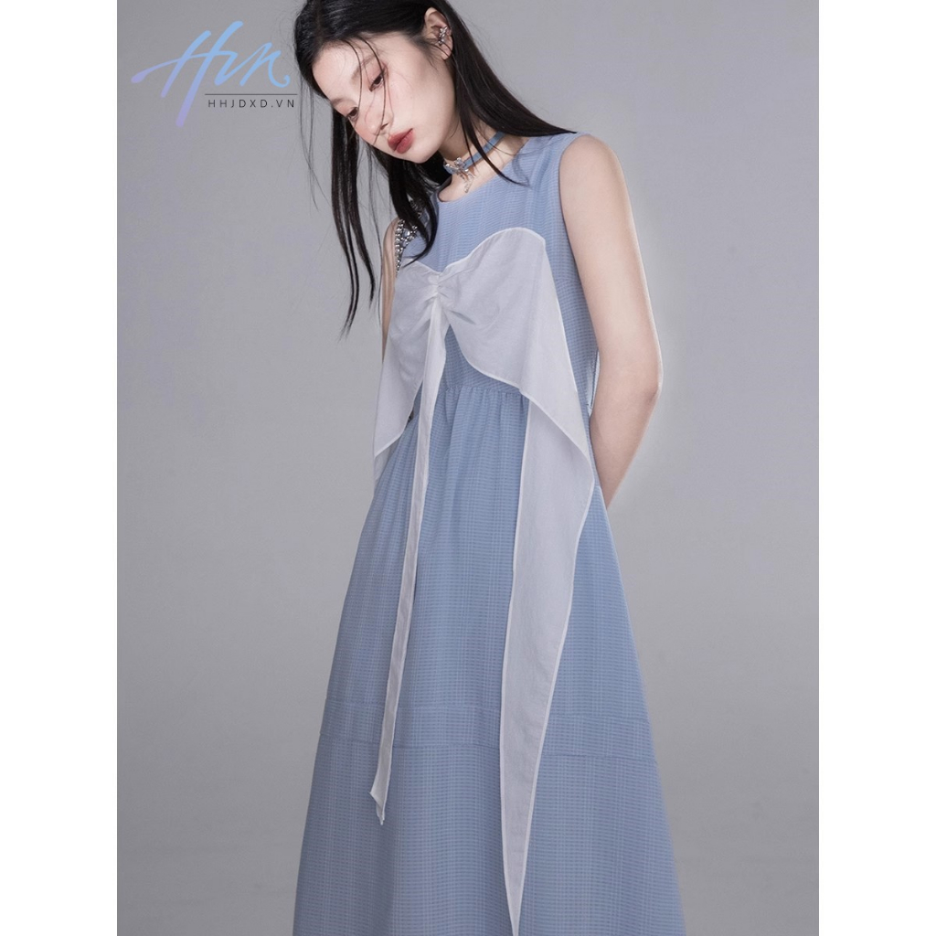 Đầm Không Tay Màu Sắc Tương Phản Thời Trang Mùa Hè