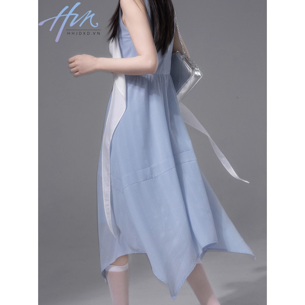 Đầm Không Tay Màu Sắc Tương Phản Thời Trang Mùa Hè