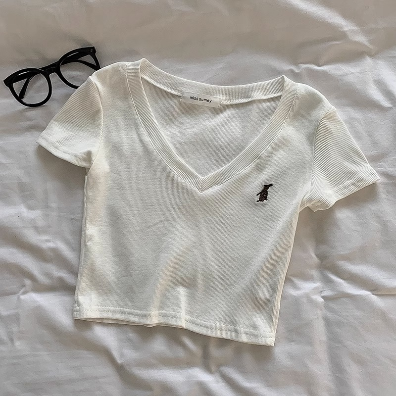 Áo Kiểu Cổ Chữ V Phong Cách Vintage Thời Trang Cho Nữ