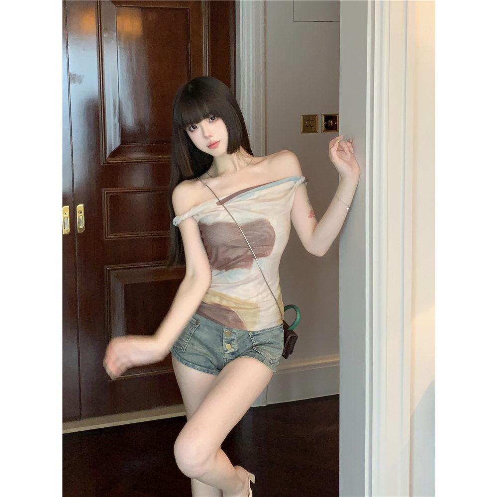 Áo Thun Không Tay Nhuộm Màu Phong Cách LALISAS Quyến Rũ Dành Cho Nữ