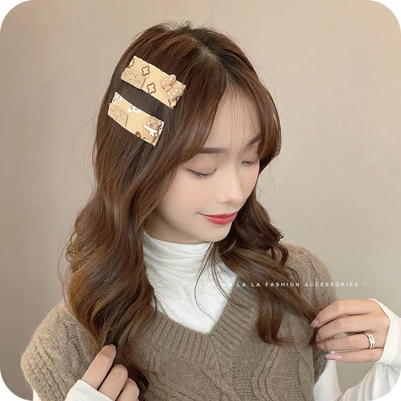 5/6pcs Kẹp Tóc Lông Nhung Thời Trang Thu Đông Hàn Quốc Cho Nữ