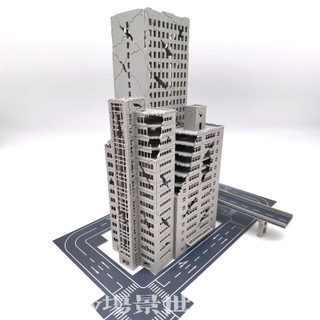 1/300 mô hình kiến trúc đồ trang trí cảnh đô thị bị bỏ hoang