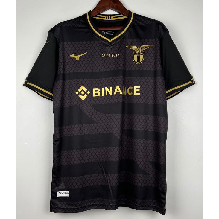Áo Bóng Đá Màu Đen Số 23 / 24 Lazio Phiên Bản Kỷ Niệm 10 Năm Thời Trang Cho Nam