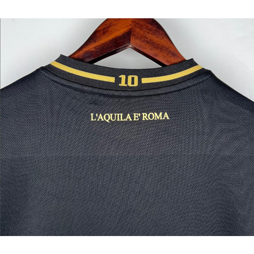 Áo Bóng Đá Màu Đen Số 23 / 24 Lazio Phiên Bản Kỷ Niệm 10 Năm Thời Trang Cho Nam