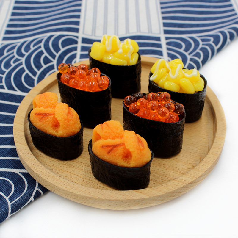 Mô Hình Sushi Hạt Cá Mini Phong Cách Nhật Bản