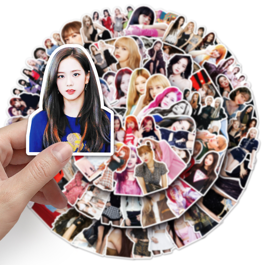Bộ 100 Sticker Dán Trang Trí Xe Hơi / Nhà Cửa Hình BlackPink Sáng Tạo Chống Nước DIY
