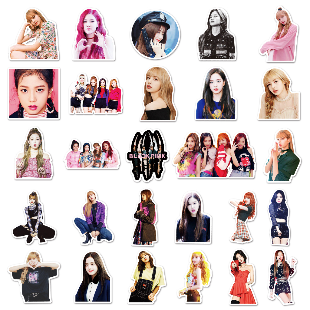 Bộ 100 Sticker Dán Trang Trí Xe Hơi / Nhà Cửa Hình BlackPink Sáng Tạo Chống Nước DIY