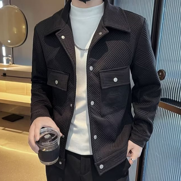 Áo khoác bomber đơn giản có túi màu trơn đơn giản phong cách Hàn Quốc thời trang dành cho nam M-5XL