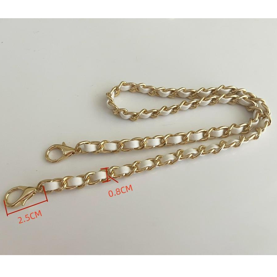 Dây xích túi xách  Dây Đeo Túi Xách Bằng Da Phối Sợi Xích Kim Loại Chất Lượng Cao  quai túi xách thay thế dây đeo túi
