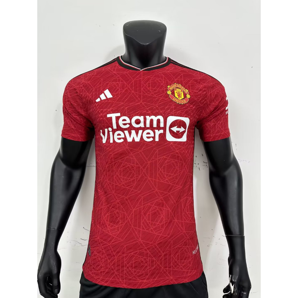 Áo Thun Bóng Đá Màu Đỏ Size S-2XL Size S-23-24 （only T-shirt）MANU