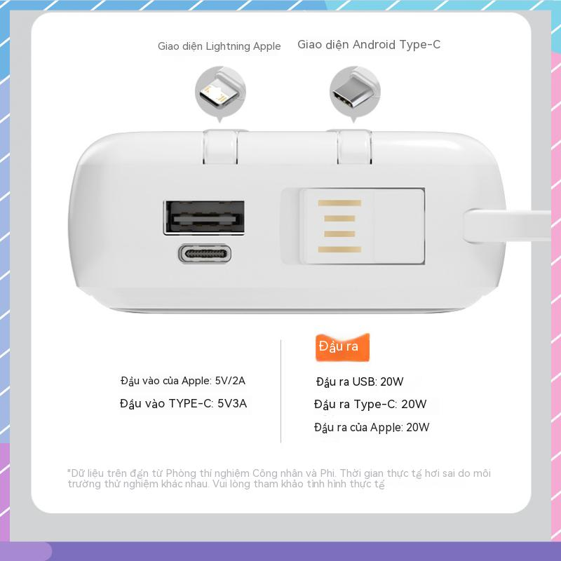 Pin Sạc Dự Phòng Disney Cobranded 2 Dây 20000mAh Sức Chứa Lớn Và Sạc Nhanh Nhiều Màu Sắc Dành Cho Samsung / Xiaomi / oppo / vivo