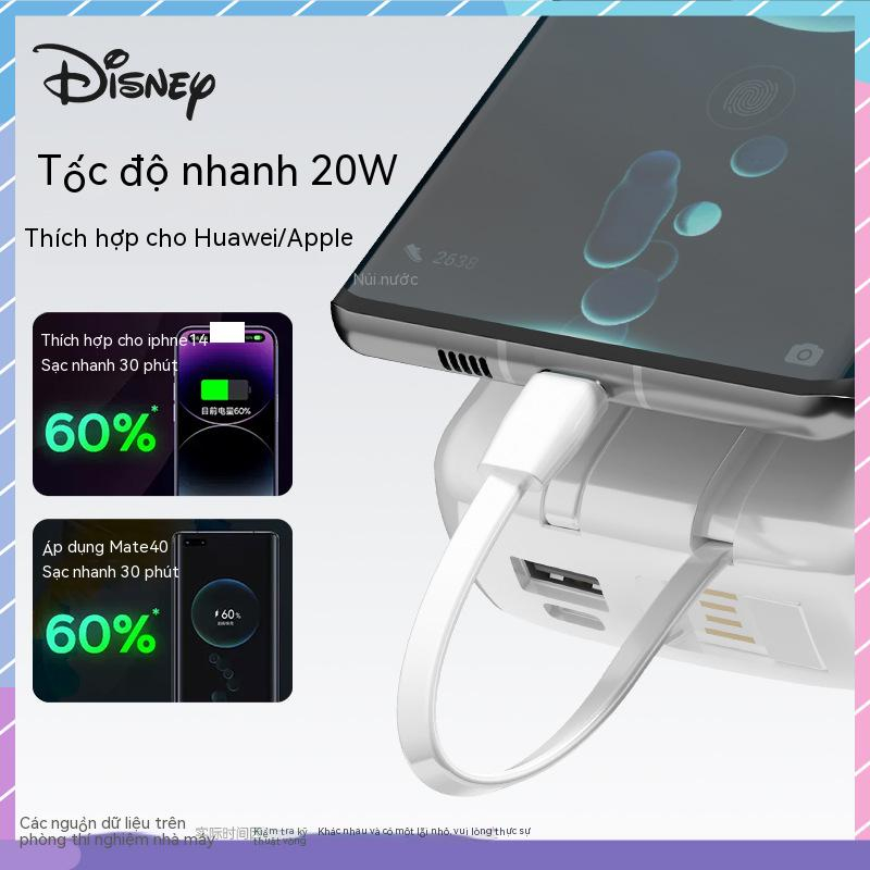 Pin Sạc Dự Phòng Disney Cobranded 2 Dây 20000mAh Sức Chứa Lớn Và Sạc Nhanh Nhiều Màu Sắc Dành Cho Samsung / Xiaomi / oppo / vivo