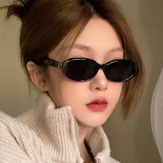 Kính Mát Gọng Nhỏ Hình Oval Màu Hồng Laser Phong Cách Hàn Quốc Cổ Điển Thời Trang Cho Nam Và Nữ Y2K