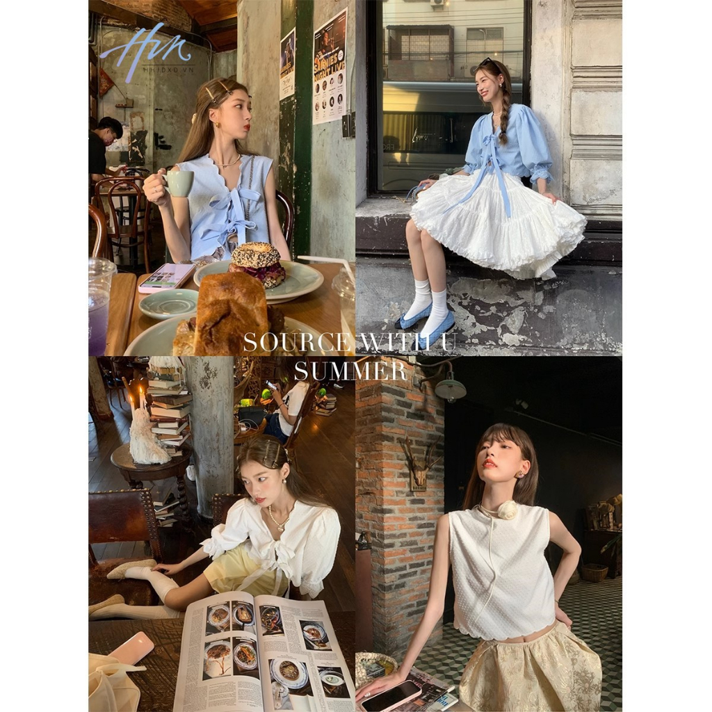 Áo Nữ Không Tay Thắt Nơ Sau Lưng 2 Màu