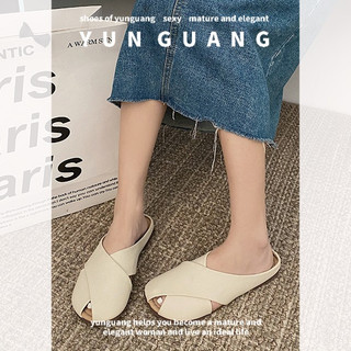 Dép Sandal Bít Mũi Đế Bằng Phong Cách Pháp Thời Trang Cho Nữ