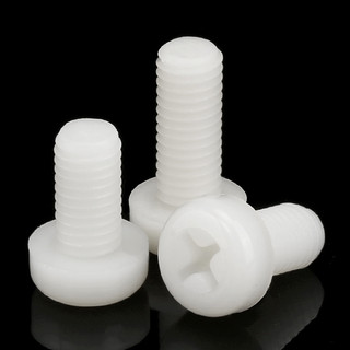 100pcs m2.5 m3 m4 m5 white nylon plastic screws insulating cross recessed phillips pan round head bolt screw ốc vít nhựa cách điện chuyên dụng
