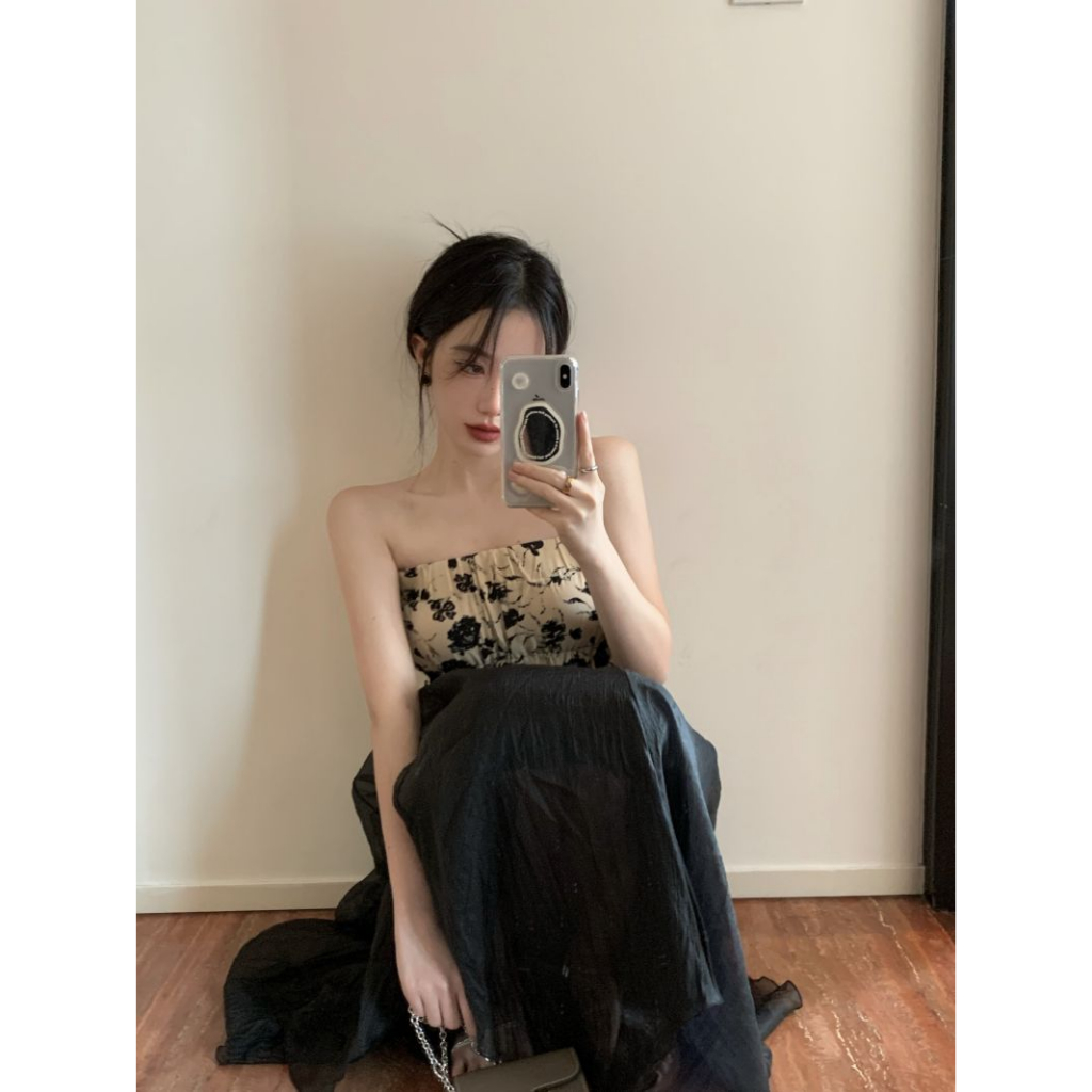 Aphrod Áo Ống Màu Trơn Chống Rơi Phong Cách Hepburn Thời Trang Cho Nữ