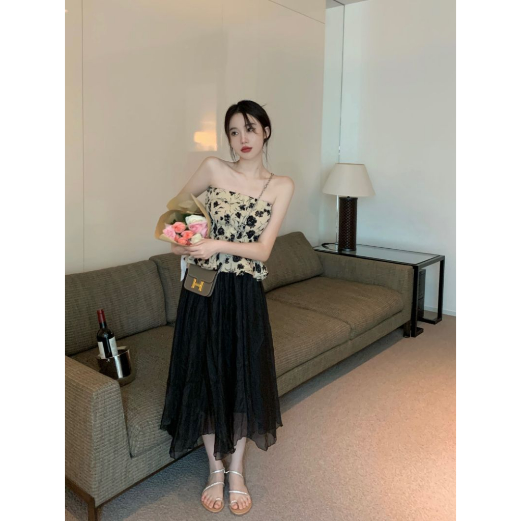 Aphrod Áo Ống Màu Trơn Chống Rơi Phong Cách Hepburn Thời Trang Cho Nữ