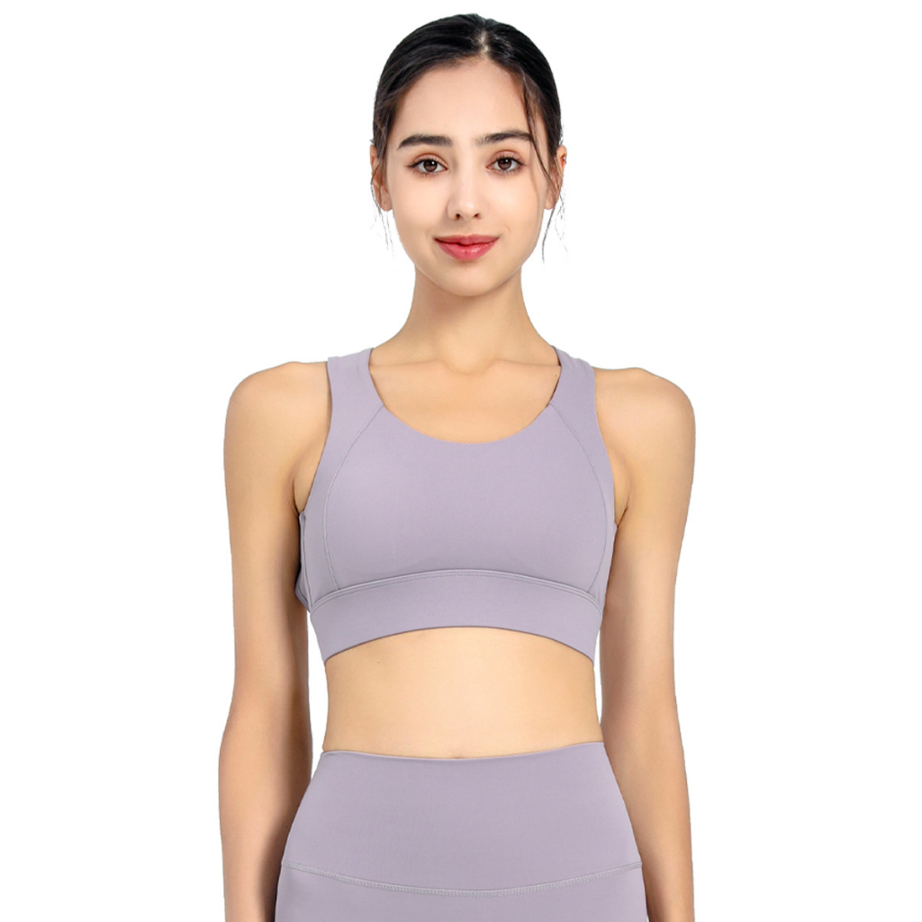 Áo Ngực Thể Thao Có Khóa Gài Màu Vàng Đen Tím Quyến Rũ