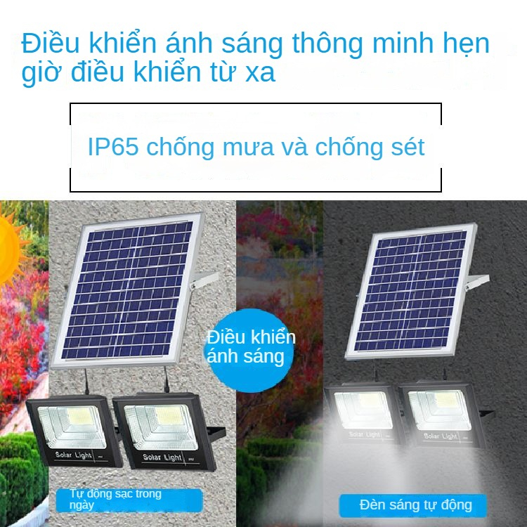 KANGJIA Đèn năng lượng mặt trời sân vườn ngoài trời ĐÈN LED trợ sáng đầu đèn nhà một kéo hai đèn tường chiếu sáng đường