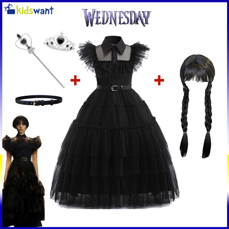 Đầm Hóa Trang Adams Phong Cách Gothic Thời Trang Mới 2023 Cho Bé Gái