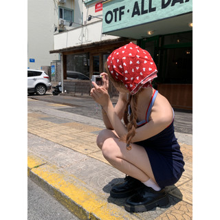 【JMWOMEN】Đầm Ngắn Hai Dây Mùa Hè Màu Sắc Tương Phản Đơn Giản Cẩn Thận Dành Cho Bạn Gái