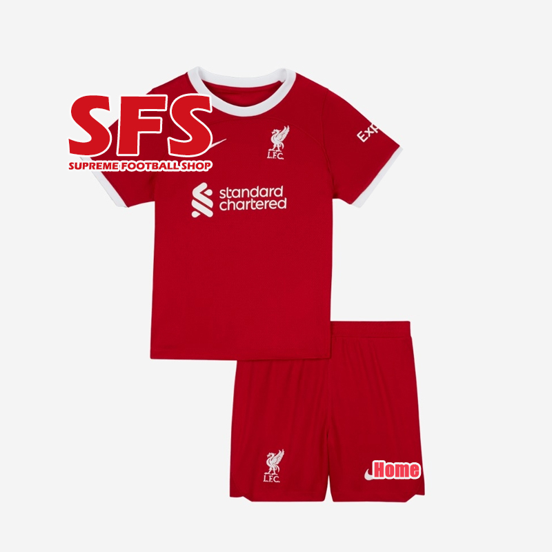 Bộ Áo Thun + Quần Short Thể Thao Câu Lạc Bộ Liverpool MU 23-24 Cho Bé