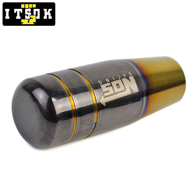 Nos Đầu Cần Gạt Số Xe Hơi Bằng Nhôm Màu Xanh Dương Đốt 8.5CM