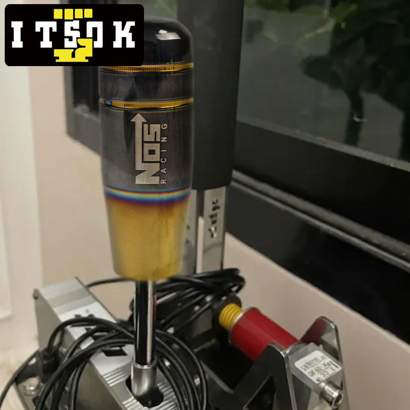 Nos Đầu Cần Gạt Số Xe Hơi Bằng Nhôm Màu Xanh Dương Đốt 8.5CM