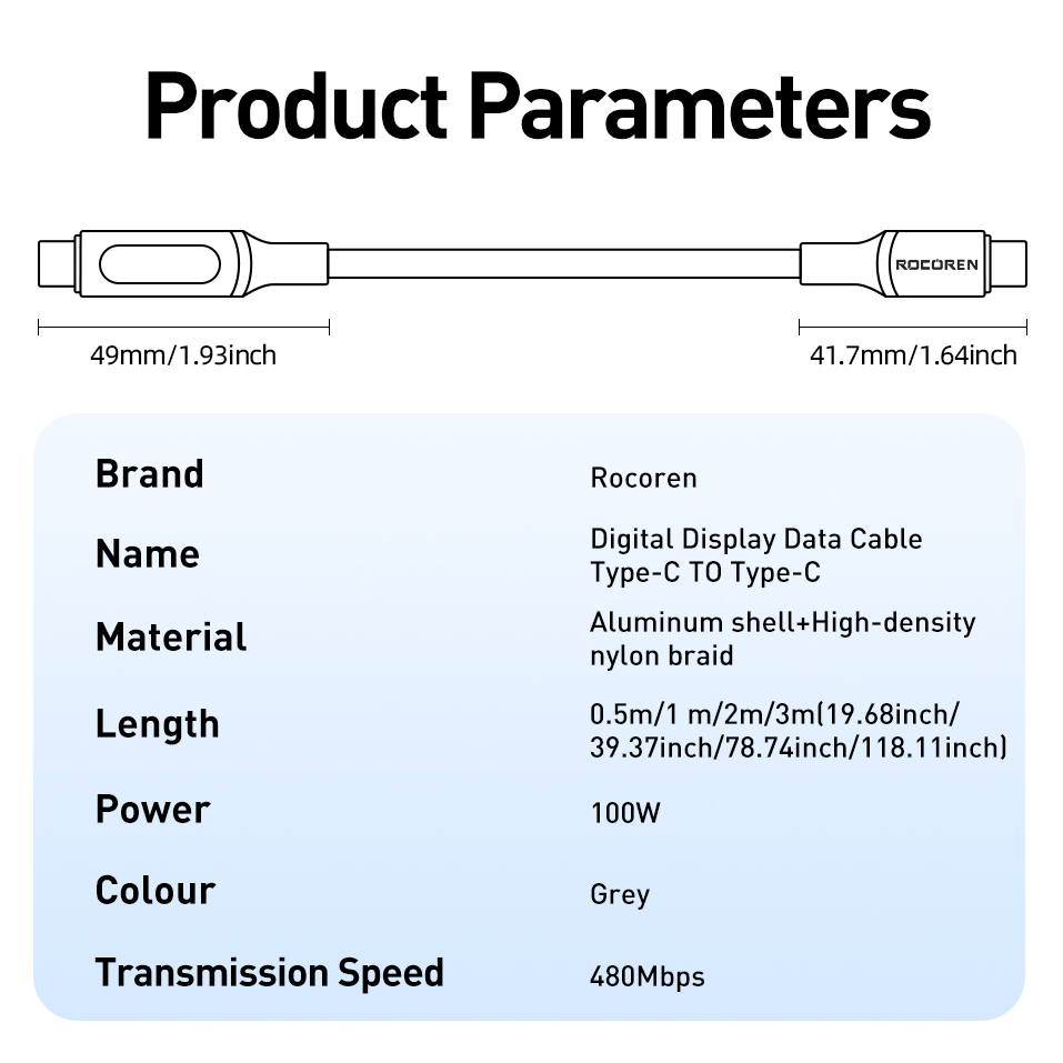 Dây Cáp Sạc Nhanh PD 100W 5A Có Màn Hình LED Hiển Thị Dành Cho Xiaomi Samsung