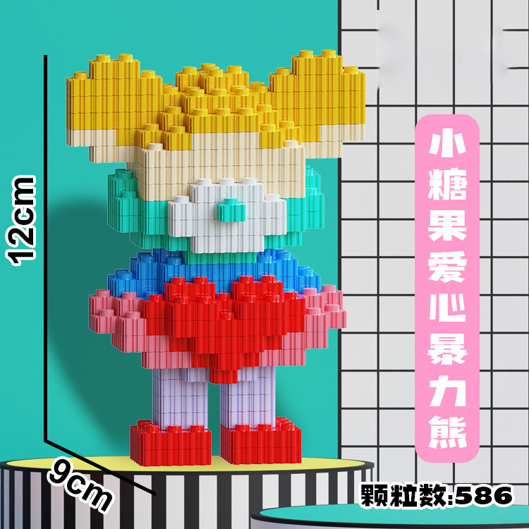 Đồ Chơi Lắp Ráp Mô Hình Gấu Violent 3D Mini Nhiều Kiểu Dáng Dành Cho Trẻ Em