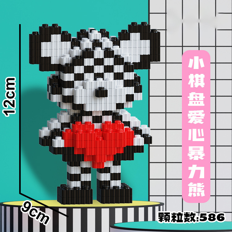 Đồ Chơi Lắp Ráp Mô Hình Gấu Violent 3D Mini Nhiều Kiểu Dáng Dành Cho Trẻ Em