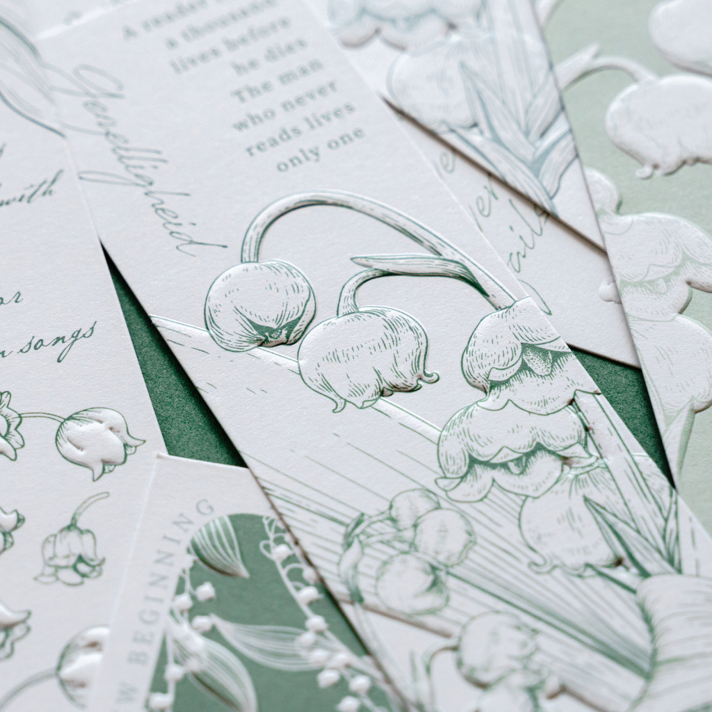 20 Thẻ Đánh Dấu Trang Sách Hình Hoa Lily Của Thung Lũng Bằng Giấy C7443