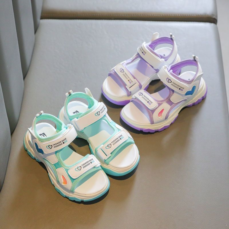 Giày Sandal Thể Thao Đế Mềm Thời Trang Mùa Hè Phong Cách Hàn Quốc Cho Bé Gái