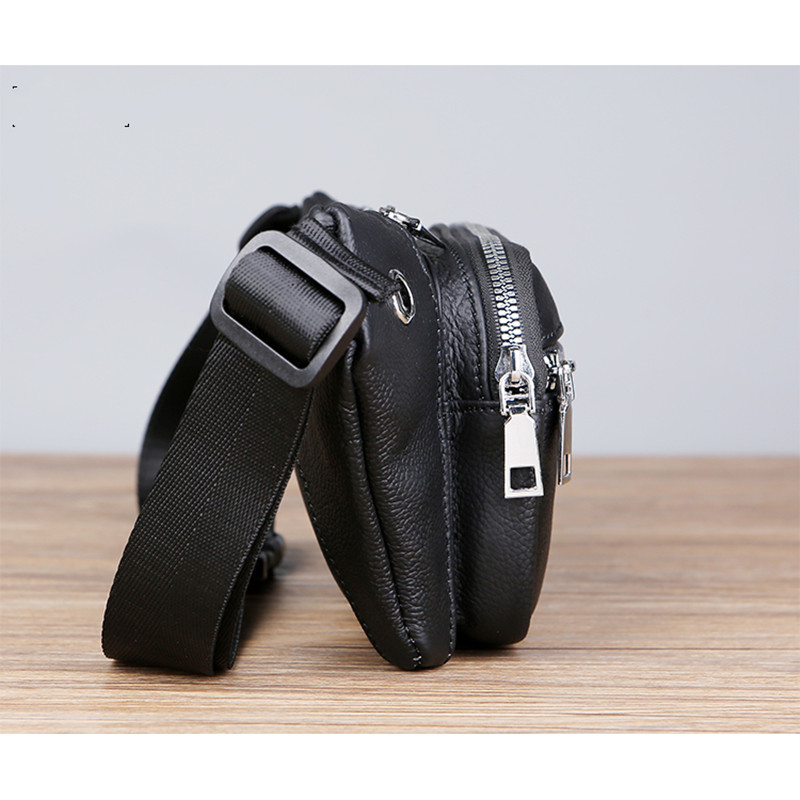 Túi Đeo Hông Bằng Da Thật Phong Cách Thể Thao Thời Trang Cho Nam Và Nữ