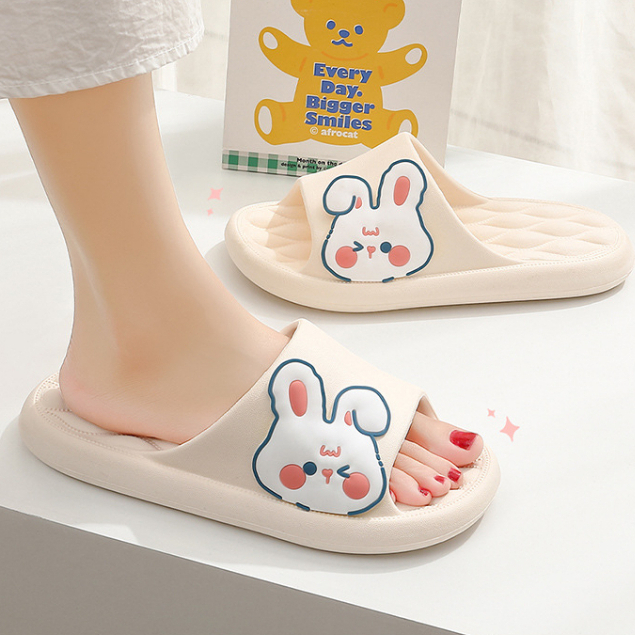 Dép Đi Trong Nhà Đế Bằng Họa Tiết Hoạt Hình Dễ Thương Dành Cho Mẹ Và Bé