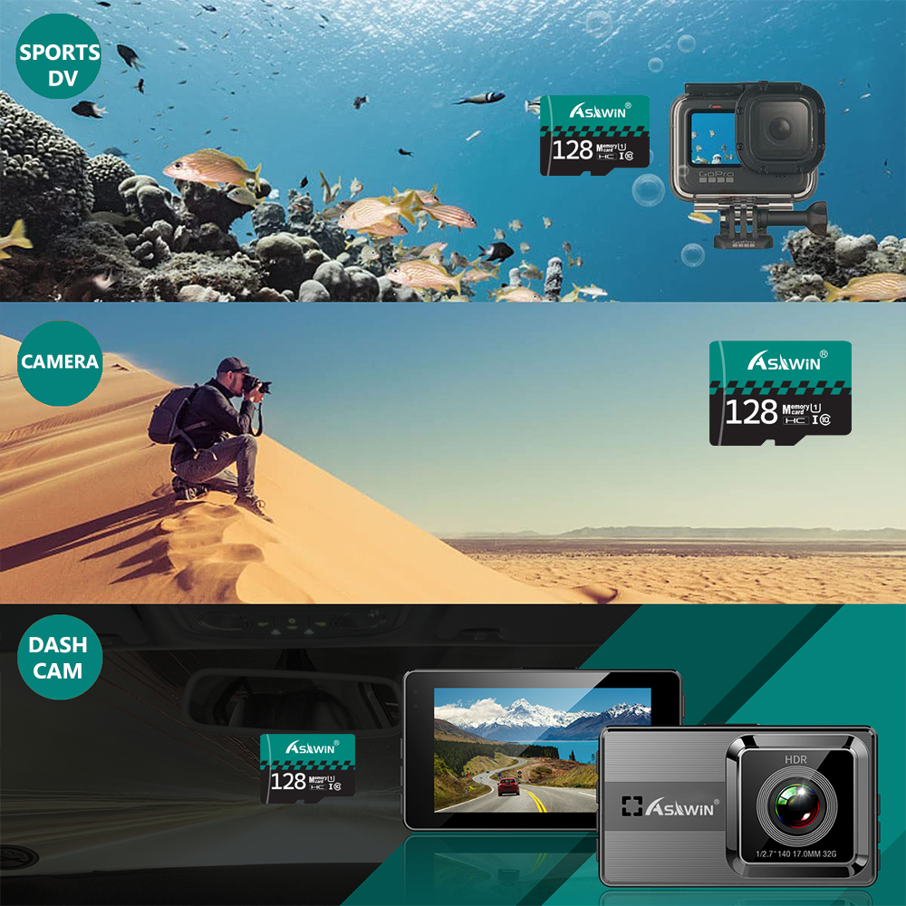 Thẻ nhớ ASAWIN Micro SD Class 10 64gb 32gb 16gb 128gb cho camera hành trình
